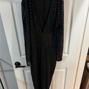 Chic Black Studded Jumpsuit